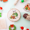 Load image into Gallery viewer, Christmas Owl with Presents Vinyl Sticker - Christmas Collection