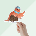 Load image into Gallery viewer, Cozy Winter Robin Vinyl Sticker - Winter Collection