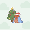 Load image into Gallery viewer, Cozy Canary Christmas Vinyl Sticker - Christmas Collection