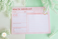 Load image into Gallery viewer, Pink Health Checklist - Notepad