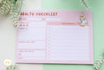Load image into Gallery viewer, Pink Health Checklist - Notepad