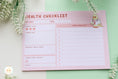Load image into Gallery viewer, Pink Health Checklist - Notepad