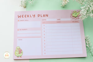 Budgie Weekly Planner - Notepad