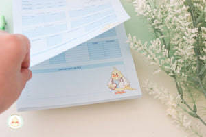 Blue Health Checklist - Notepad
