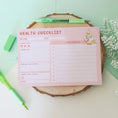 Load image into Gallery viewer, Pink Health Checklist - Notepad