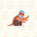 Load image into Gallery viewer, Cozy Winter Robin Vinyl Sticker - Winter Collection
