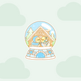 Load image into Gallery viewer, Winter Wonderland Budgies Vinyl Sticker - Winter Collection
