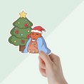 Load image into Gallery viewer, Cozy Canary Christmas Vinyl Sticker  - Christmas Collection
