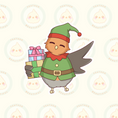 Load image into Gallery viewer, Robin the Christmas Elf Vinyl Sticker - Christmas Collection
