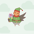 Load image into Gallery viewer, Robin the Christmas Elf Vinyl Sticker - Christmas Collection
