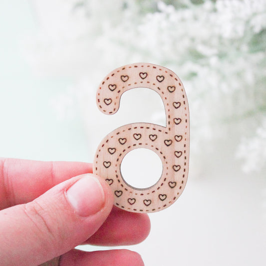 Wooden Heart Hook - Toy Part