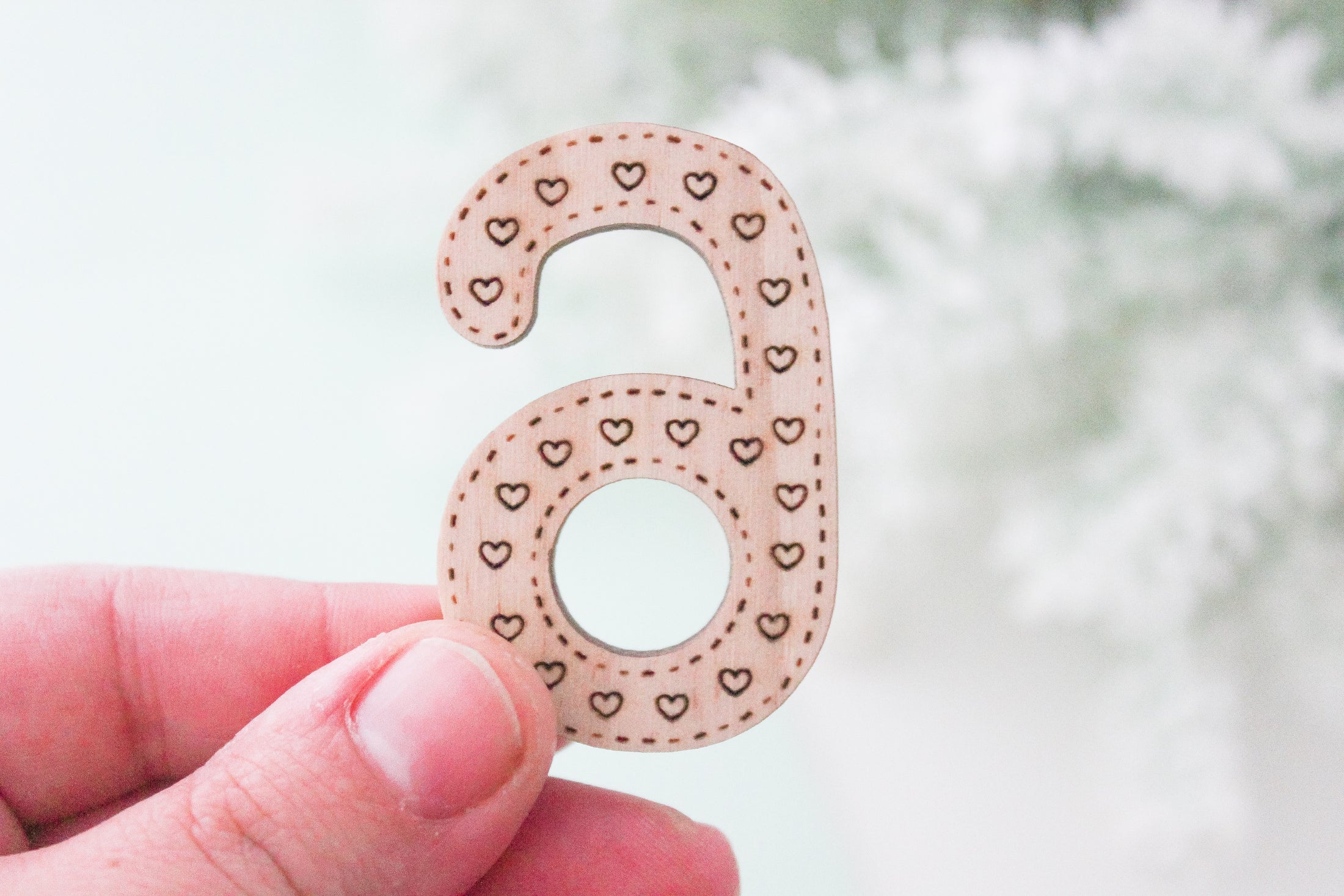 Wooden Heart Hook - Toy Part