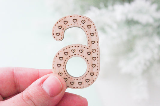 Wooden Heart Hook - Toy Part