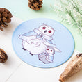 Load image into Gallery viewer, Frosty Feather Mouse Mat - Winter Collection
