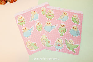 Kawaii Budgie - Sticker Sheet