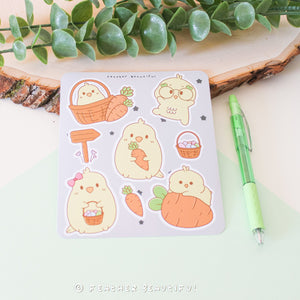 Kawaii Cockatiel Easter - Sticker Sheet