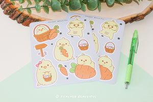 Kawaii Cockatiel Easter - Sticker Sheet