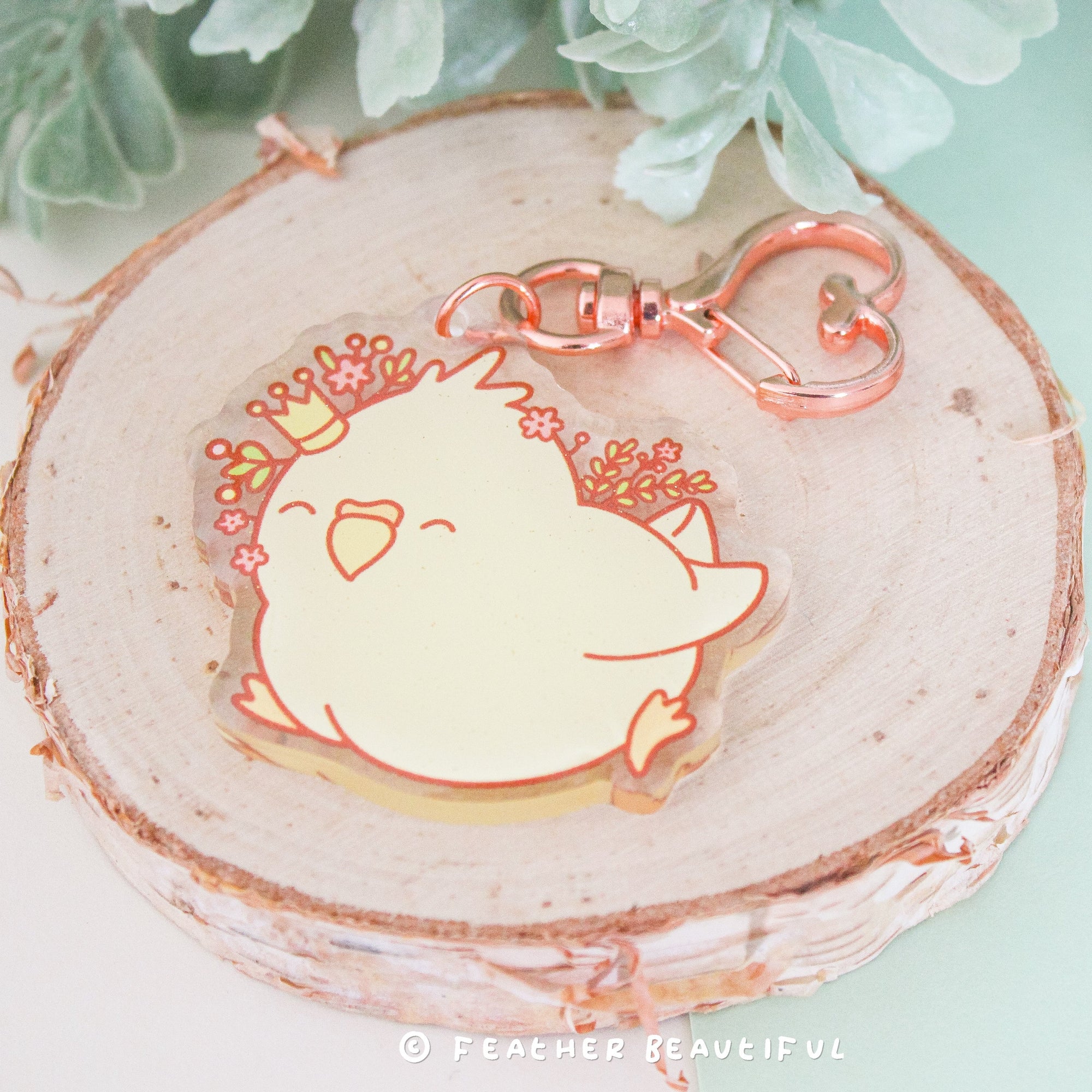 Kawaii Yellow Bird - Acrylic Keychain