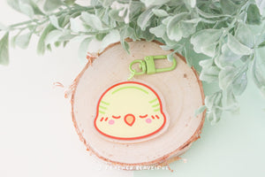 Kawaii Green Budgie - Acrylic Keychain