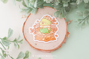 Autumn Budgie - Sticker