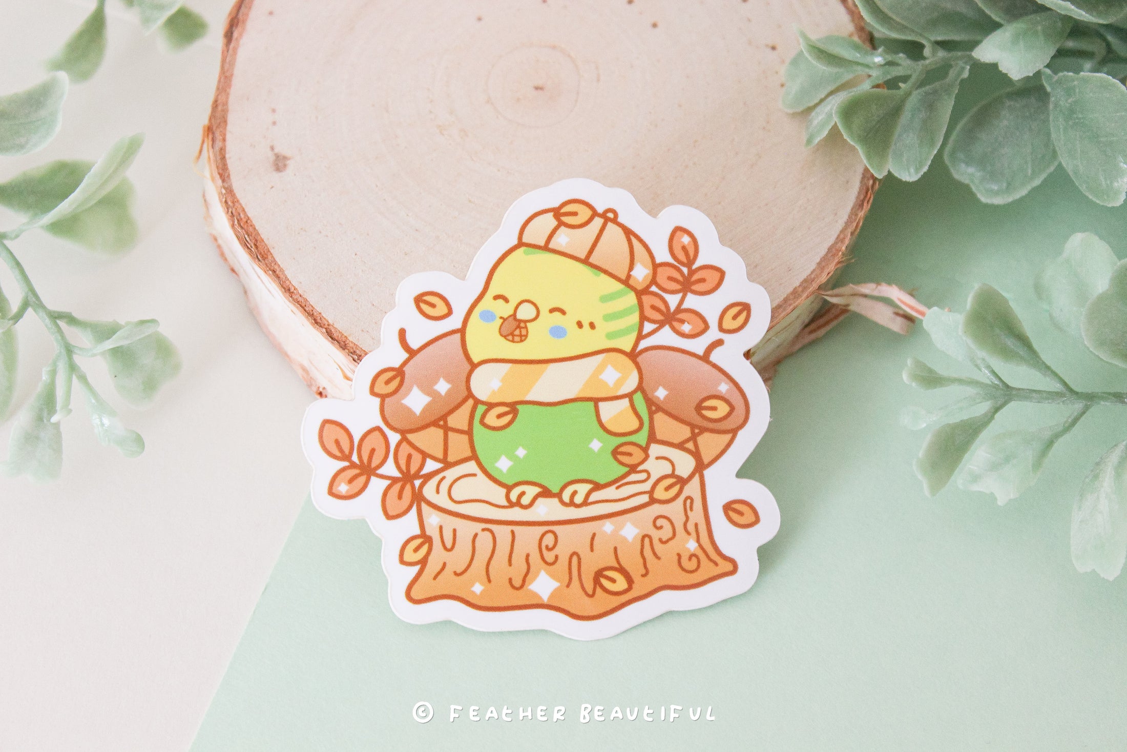 Autumn Budgie - Sticker