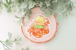 Autumnal Budgie - Sticker