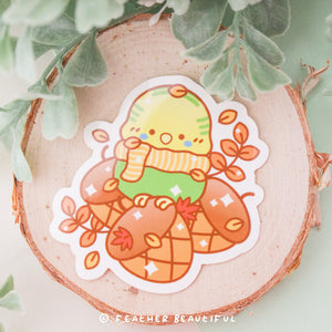 Autumnal Budgie - Sticker