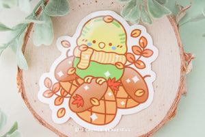 Autumnal Budgie - Sticker