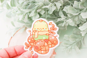 Autumnal Budgie - Sticker