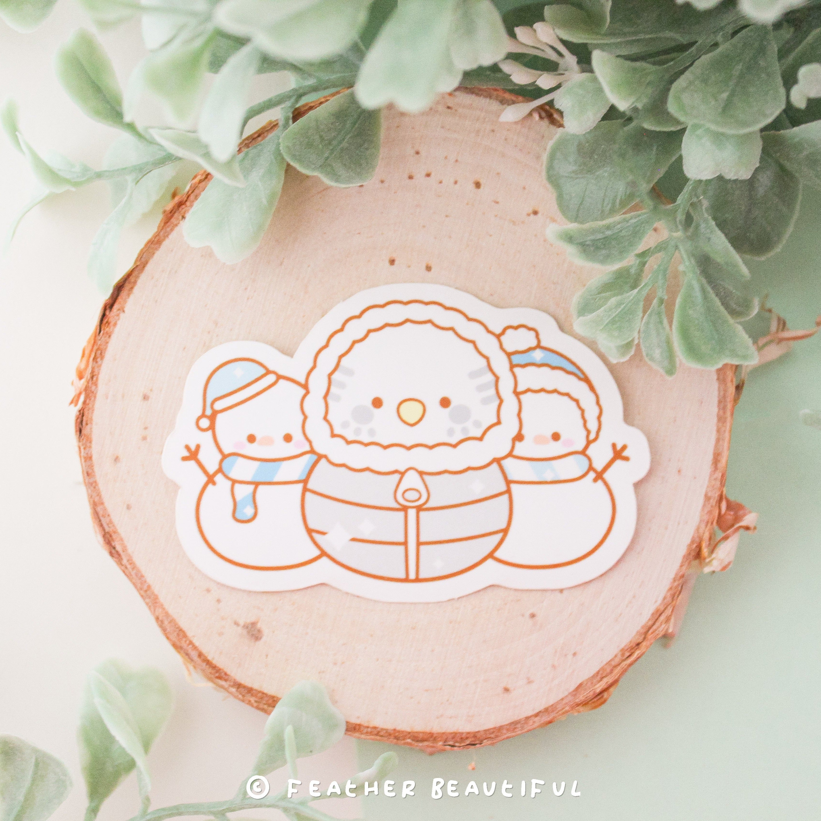 Winter Bird Sticker - Sticker – Feather Beautiful
