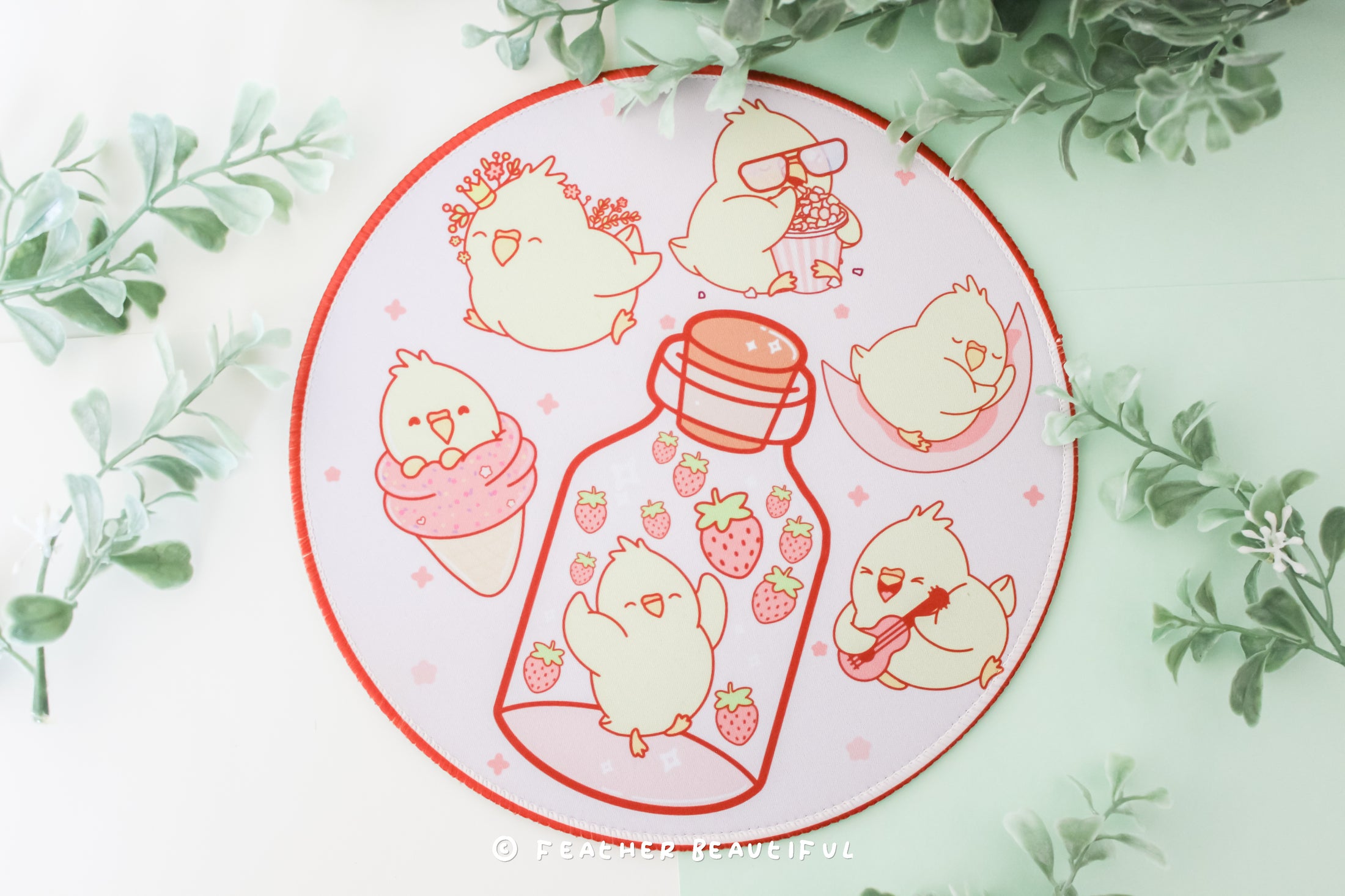 Kawaii Yellow Cockatiel - Mouse Mat