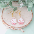 Load image into Gallery viewer, Pink Bow Budgie - Earring

