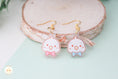 Load image into Gallery viewer, Blue and Pink Bow Budgie - Earring
