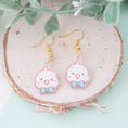 Load image into Gallery viewer, Blue Bow Budgie - Earring

