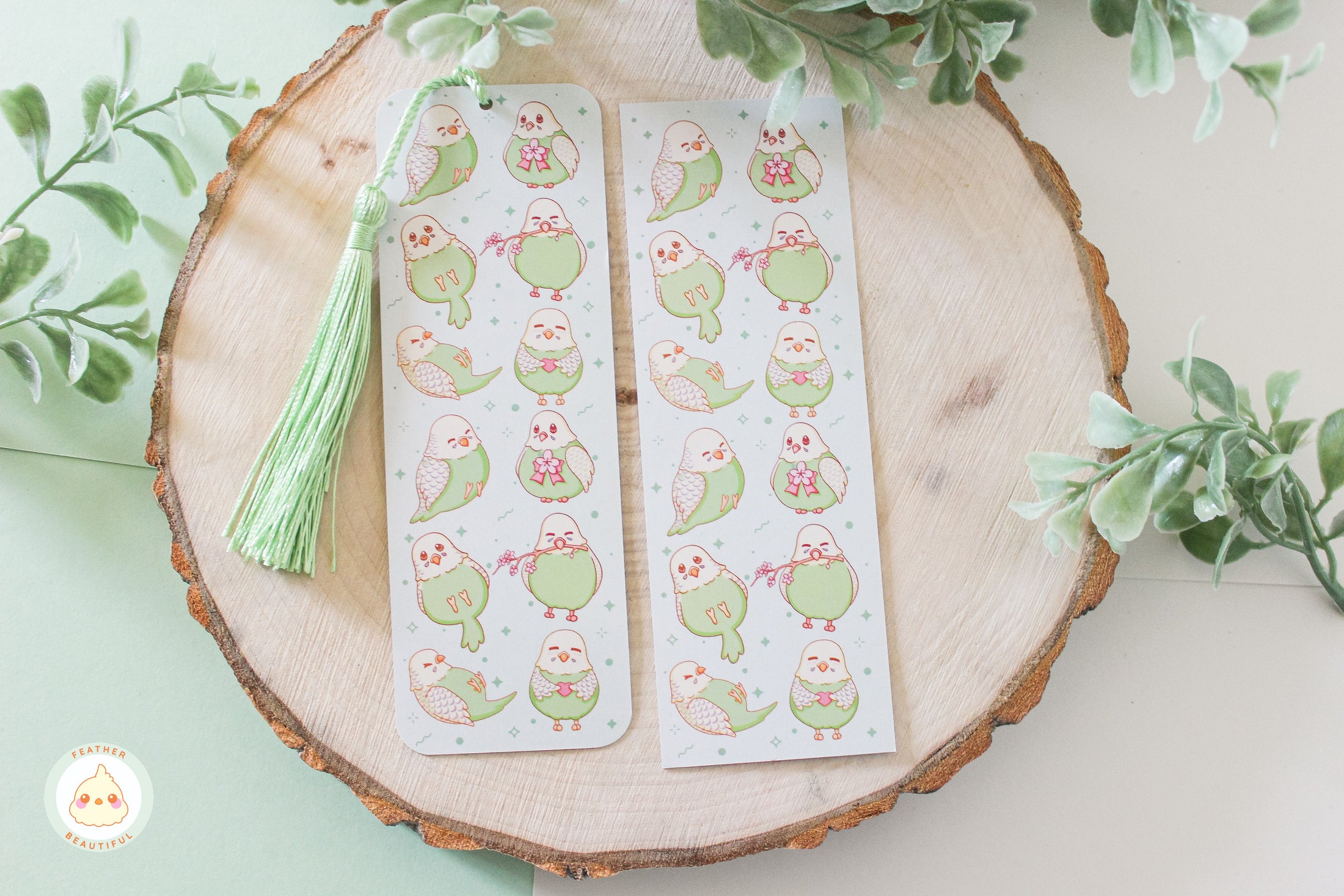 Green Budgie - Bookmark