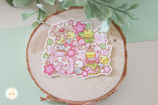 Feather Beautiful Flock Cherry Blossom - Sticker