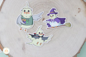 Halloween Cockatiel and Budgie Sticker Pack - Sticker
