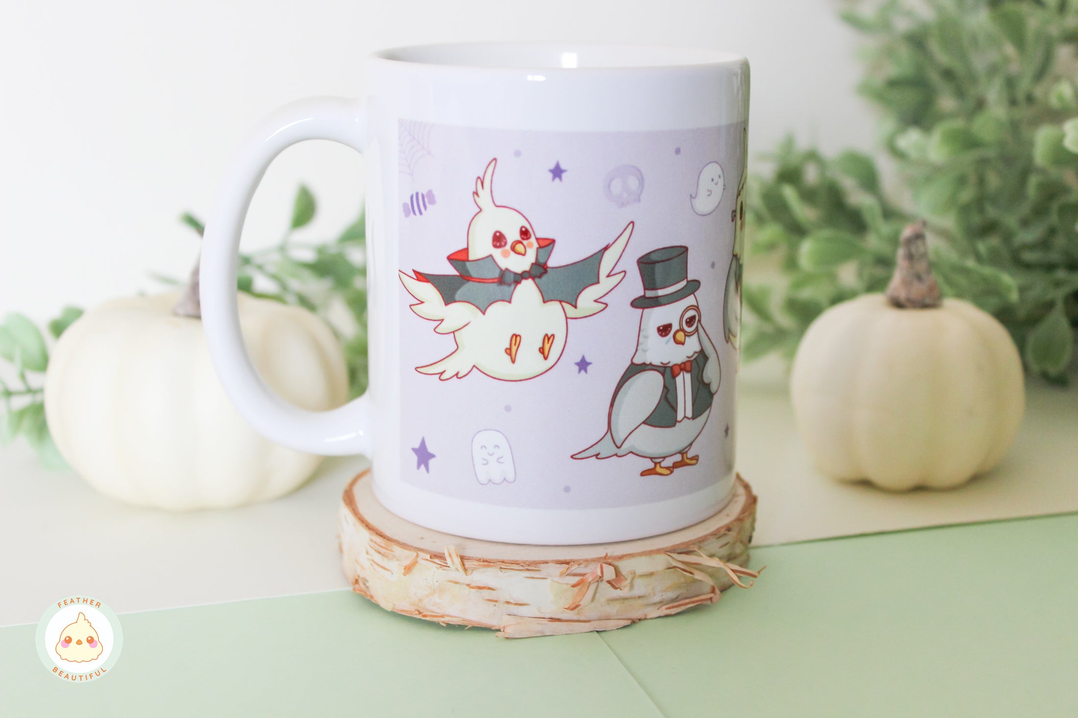 Cockatiel Budgie Halloween Ceramic Mug - Mugs