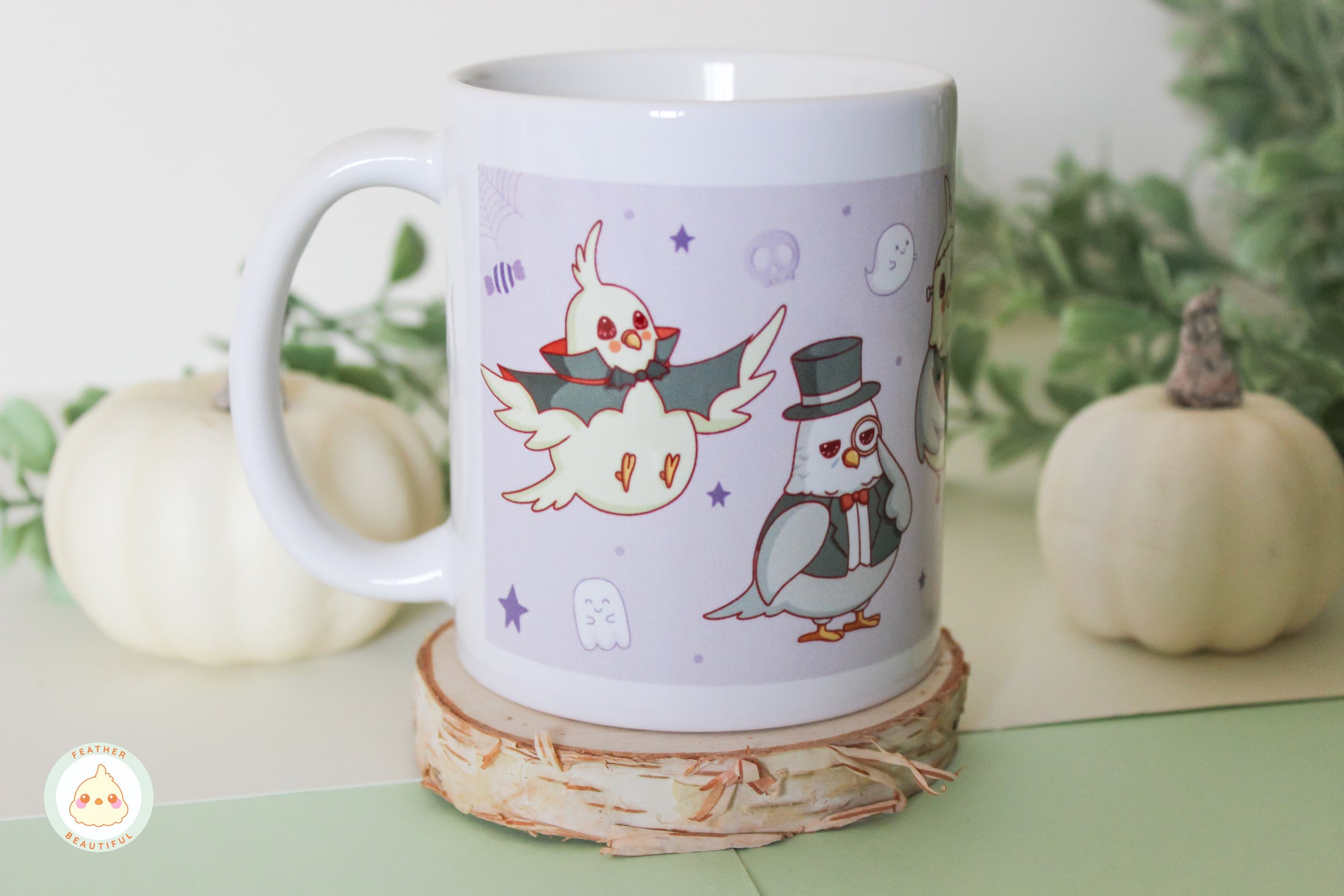 Cockatiel Budgie Halloween Ceramic Mug - Mugs