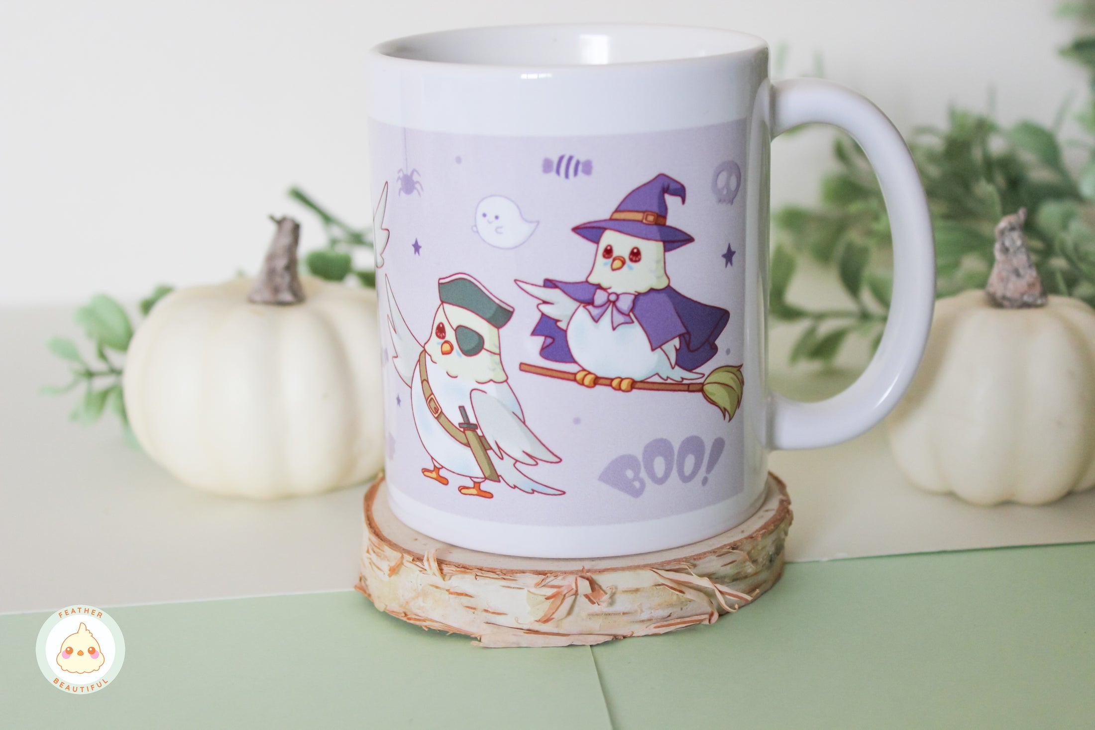 Cockatiel Budgie Halloween Ceramic Mug - Mugs