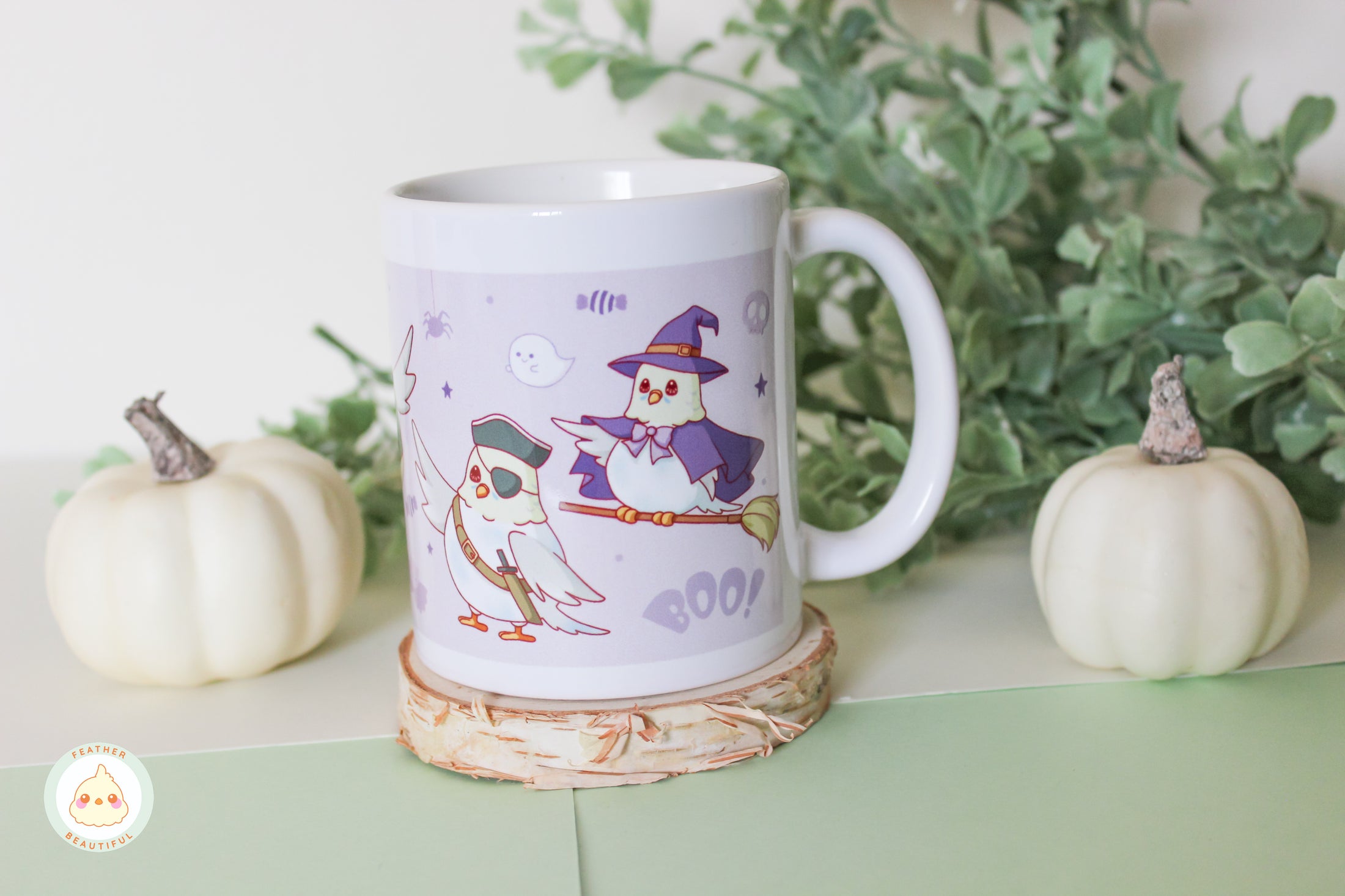 Cockatiel Budgie Halloween Ceramic Mug - Mugs