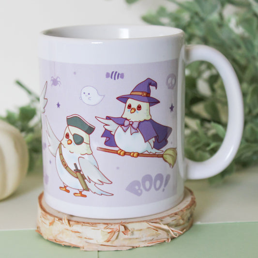Cockatiel Budgie Halloween Ceramic Mug - Mugs