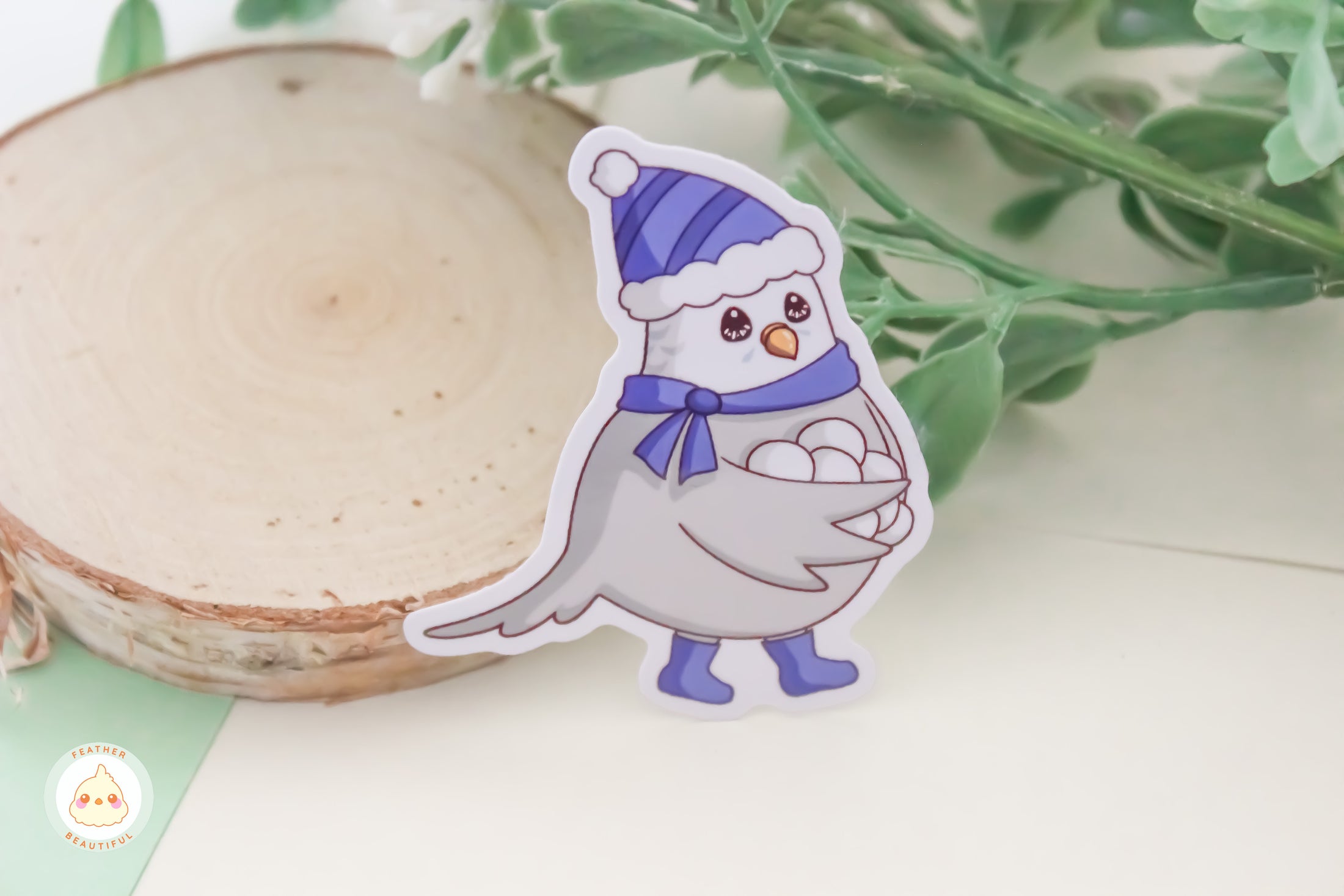 Edward with Snowballs - Sticker