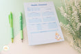 Load image into Gallery viewer, Blue Health Checklist - Notepad
