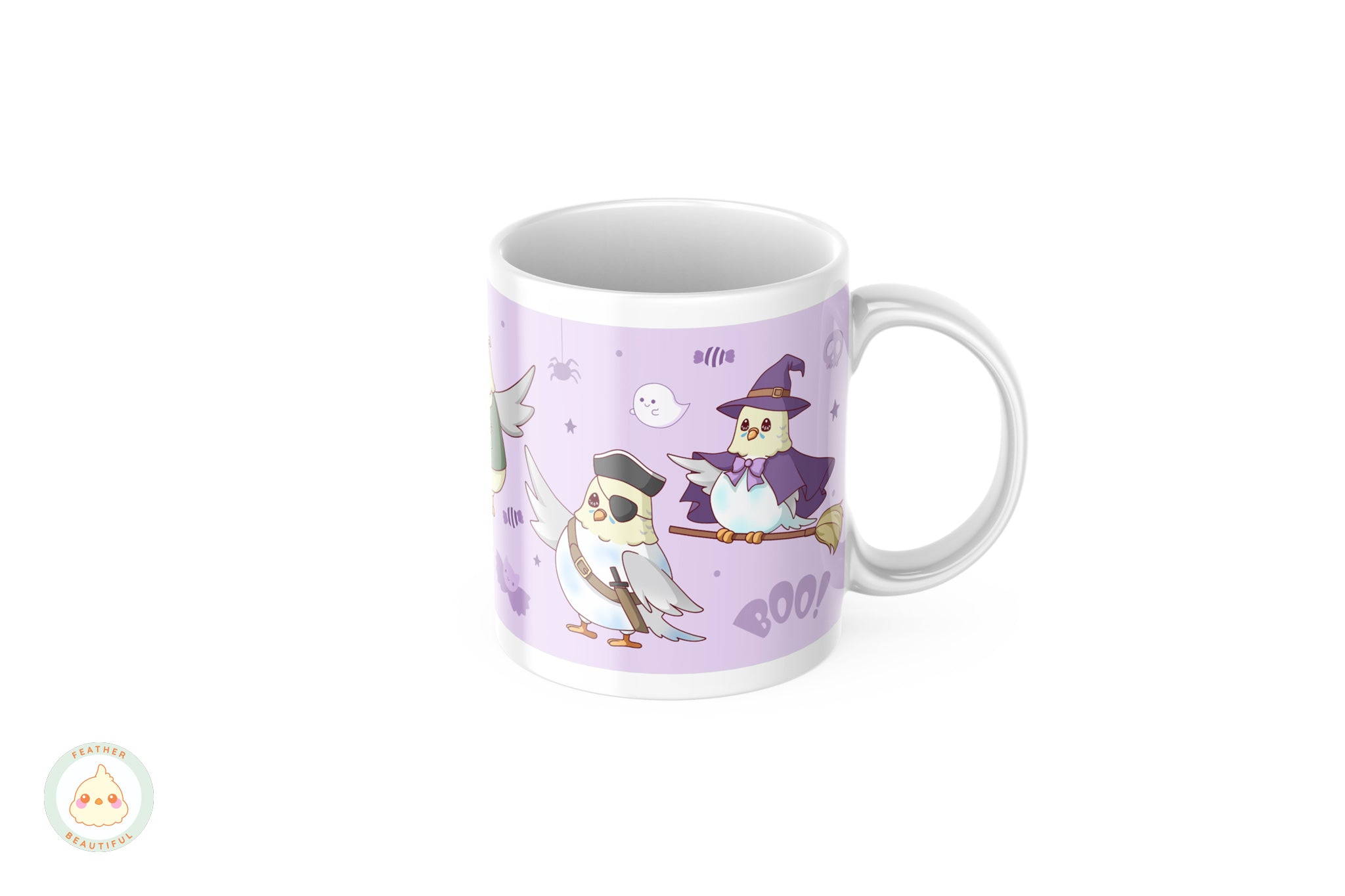 Cockatiel Budgie Halloween Ceramic Mug - Mugs