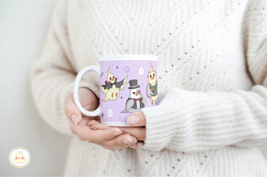Cockatiel Budgie Halloween Ceramic Mug - Mugs